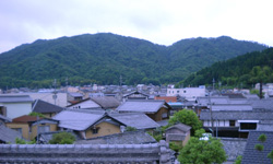 信楽の街中を眺めながらのんびり